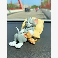 Limpeza de estoque gato e rato decorações de carro Tom Jerry figura boneca bonito decoração Interior do carro livro Desk