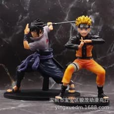 Naruto mercadoria Uchiha Sasuke Uzumaki naruto figura em caixa modelo decoração de mesa presente de menino