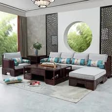 Mogno todo madeira maciça novo sofá chinês inverno verão dupla utilização móveis chineses estilo chinês Villa sala de es