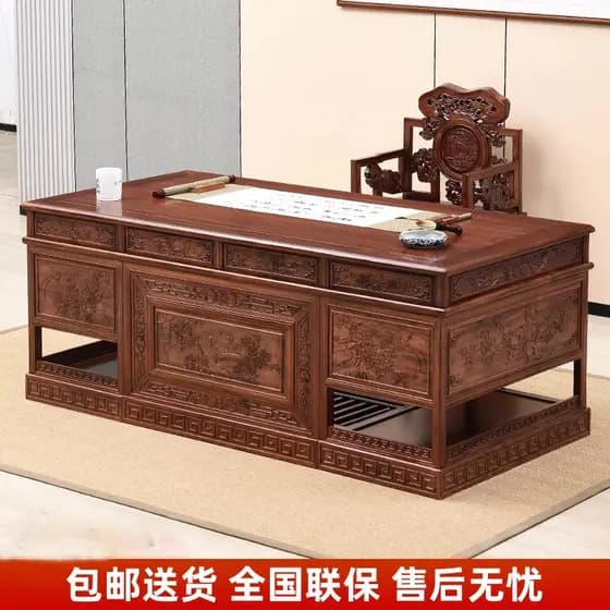 Mesa de madeira maciça chefe Supervisor mesa grande bancada estudo cadeira conjunto combinação caligrafia pintura mesa c