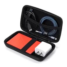 Bolsa de Armazenamento Portátil para Fones Bluetooth, Cabos e Power Bank