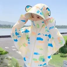 Roupa de Proteção UV Leve e Respirável Para Crianças no Verão
