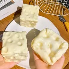 Brinquedo Antiestresse Queijo Quadrado 6cm Super Grande Presente para Amigos