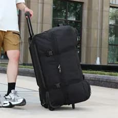 Bolsa de bagagem Extra grande, grande capacidade, forte, durável, roda, carrinho de viagem, movimento, dobrável, bolsa d