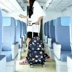 Primavera outono companhias aéreas saco de embarque Universal roda trole mochila dobrável leve longo saco de viagem de c