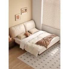 Orelhas de elefante quarto tecido suspensão dupla cama nórdico simples moderno High-End atmosfera mestre cama tecnologia