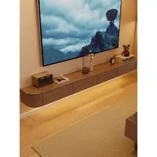 Armário de tv suspenso de madeira maciça, armazenamento suspenso doméstico, armário de tv suspenso, apartamento pequeno,