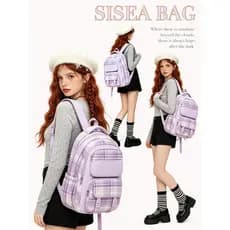 Mochila escolar júnior meninas do ensino médio de alto valor estudantes da escola primária mochila feminina de grande ca