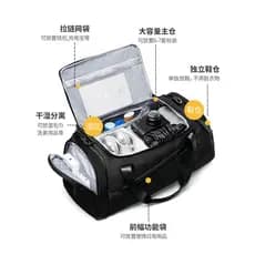 Bolsa de ginástica para natação, separação seca e molhada, bolsa esportiva masculina para treinamento, curta distância,