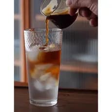 Libi vidro transparente resistente ao calor martelo padrão copo de água Bar KTV engrossado cerveja vidro café da manhã l