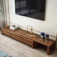 Armário de TV de madeira maciça combinação de mesa de centro moderno simples econômico sofá mesa de jantar sala de estar