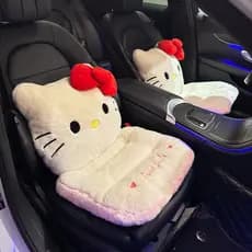 Almofada de assento de carro bonito gatinho pelúcia quente Universal almofada de assento inverno confortável suporte lom