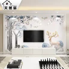 2026 novo estilo tv fundo papel de parede sala estar 8d Mural papel de parede estilo nórdico filme tv papel de parede