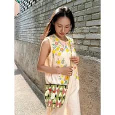 Atualização de março Dong Dong & SUSU Mini Bolsa Wayu Leve Bolsa Crossbody wayuu Bolsa tecida à mão Bolsa para celular