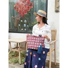 Dong & SUSU · Novo estilo de alça de ombro longa sacola Wayu bolsa feita à mão durável tecido wayuu bolsa estoque pronto
