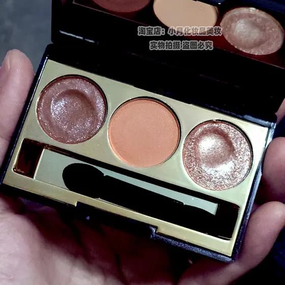 2026 Novo estilo de três cores purê de batatas paleta de sombras molhadas perolado Latte marrom laranja tom terra cores