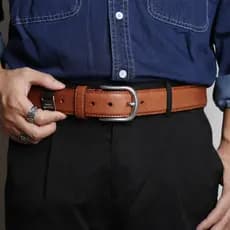 High-End primeira camada de couro puro pino fivela cinto masculino calças de couro genuíno cinto masculino negócios Casu