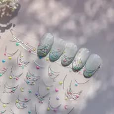 Tomani geléia manicure adesivos de venda quente japonês papelaria telefone móvel manicure adesivos de unhas balão filhot