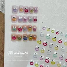 Tomani Jelly Manicure Adesivo TA251 TATA Cooperação Estilo Manicure Adesivo Japonês Boca Monstro