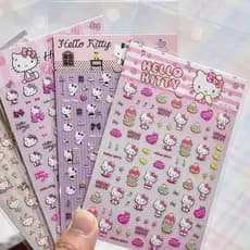 Adesivos de Manicure em relevo Sanrio & tomani Kitty Cat Elementos de desenho animado Adesivos fofos Gooka RN017