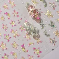 Tomani geléia manicure adesivos ins pequeno livro vermelho venda quente adesivos de unhas cristal lírio manicure acessór