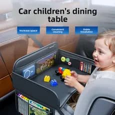 Organizador Do Banco Traseiro Carro Com Bandeja De Viagem Infantil Dobrável E