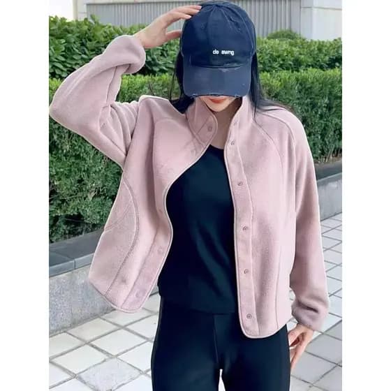 Site Oficial 249!Dez mil jaqueta de lã feminina lã Casual jaqueta de lã forro ao ar livre à prova de vento jaqueta fina