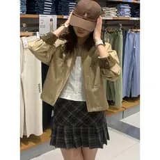 Site Oficial 349!Casual zíper curto Denim tomate jaqueta feminina estilo Baen lapela moda jaqueta479208
