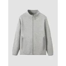 Masculino feminino outono inverno ao ar livre gola alta camisola de lã camisola com zíper Cardigan