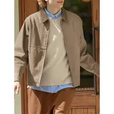 Site Oficial 499!Jaqueta masculina Casual com zíper curto berinjela estilo Baen jaqueta de lapela primavera478230