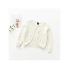 Meninas de malha Cardigan primavera jaqueta 2026 novo estilo versão coreana bonito lã fina em torno do pescoço estilo fi