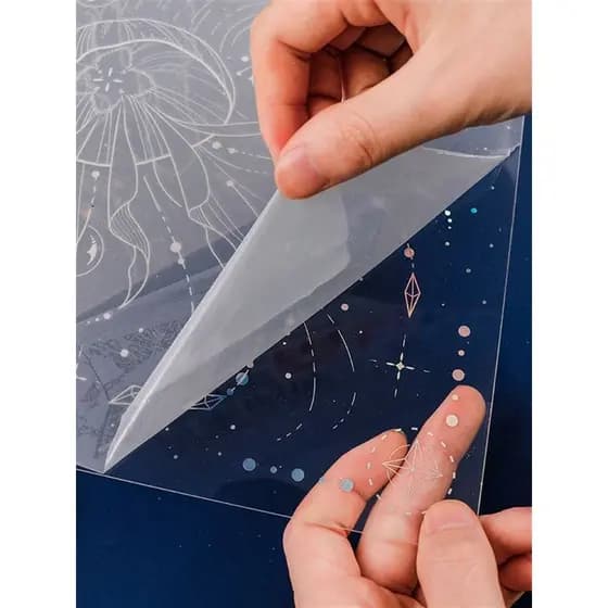 Acrílico céu estrelado placa Laser clipe A4 transparente placa de escrita placa dourada teste de escrita clipe de papel