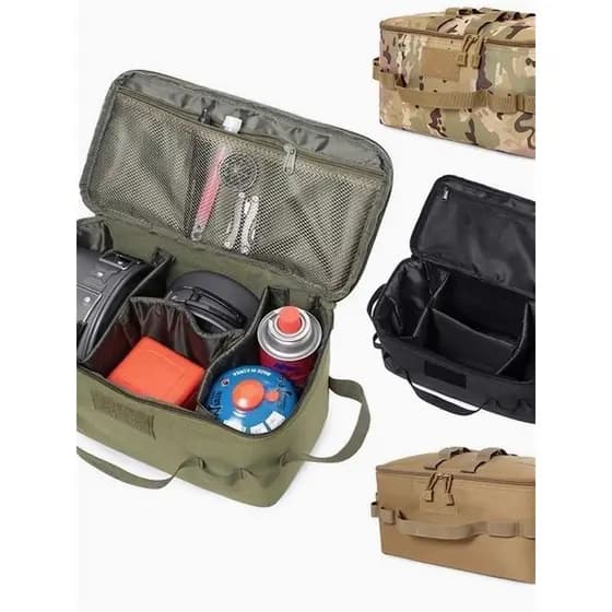 Montanhismo ao ar livre acampamento separador fogão tanque de gás piquenique utensílios de mesa saco de armazenamento sa