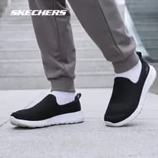 Skechers Skechers sapatos masculinos sapatos de caminhada genuínos deslizamento-On pai sapatos de sola macia respirável
