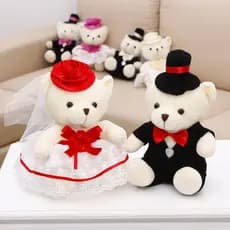 Urso boneca abraço urso brinquedo de pelúcia urso de pelúcia boneca presente de casamento par imprensa cama frente do ca