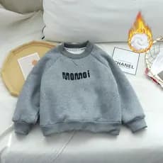 Crianças roupas infantis meninos forro de lã moletom outono inverno estilo 2026 novo estilo infantil de manga comprida g