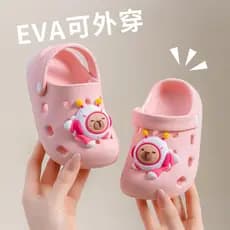 Crianças buraco sapatos meninas sandálias verão dos desenhos animados bonito meninos meninas bebê interior ao ar livre u