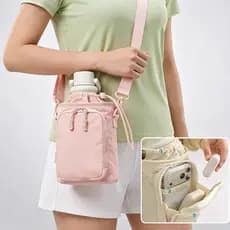 Saco de copo de água de qualidade japonesa viagem novo estilo andando curvo saco do telefone móvel passeio Diagonal cicl
