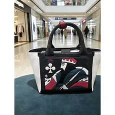 Malbon novo estilo de golfe clássico cartão de jogo padrão bolsa das mulheres dos homens mesmo estilo saco de armazename