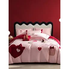 Conjunto de várias peças para cama com capa de edredão de casamento