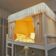 Forte sombreamento dormitório estudante universitário estilo princesa cortina de cama mosquiteiro dormitório integrado b