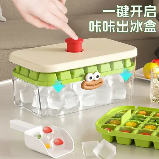 Molde de cubo de gelo congelado, prensa doméstica de qualidade alimentar, ferramenta útil para fazer gelo, bandeja de ge