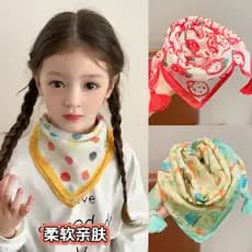 Crianças cachecol estilo fino outono inverno bebê dos desenhos animados babador à prova de vento pescoço proteção menina