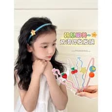 Estilo coreano crianças acrílico bandana meninas bonito Headwear menina franja cabelo quebrado bandana antiderrapante se