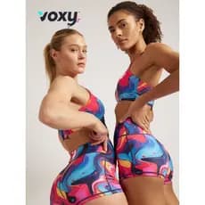 Shorts femininos VOXY genuínos de 3 polegadas, levantamento de quadril, cintura elástica, absorção, esportes, Fitness, C