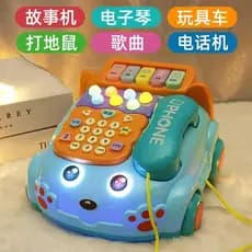 Bebê crianças brinquedos simulação telefone fixo criança bebê meninos meninas música quebra-cabeça educação precoce 1 an