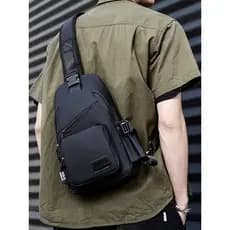Bolsa de peito masculina bolsa mensageiro 2026 novo estilo moda Casual grande capacidade à prova d'água bolsa de ombro d