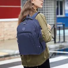 Mochila escolar especial para estudantes do ensino médio, mochila de Nylon repelente de água, grande capacidade, simples