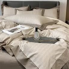 2025 Novo estilo de aba larga leve estilo luxo cama conjunto de quatro peças algodão puro 100 algodão lençol colcha capa