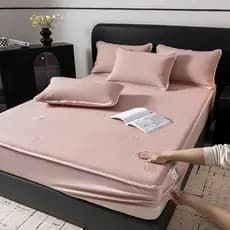 High-End sensação de gelo seda legal esteira folha de cama conjunto de três peças verão doméstico lavável à máquina lavá